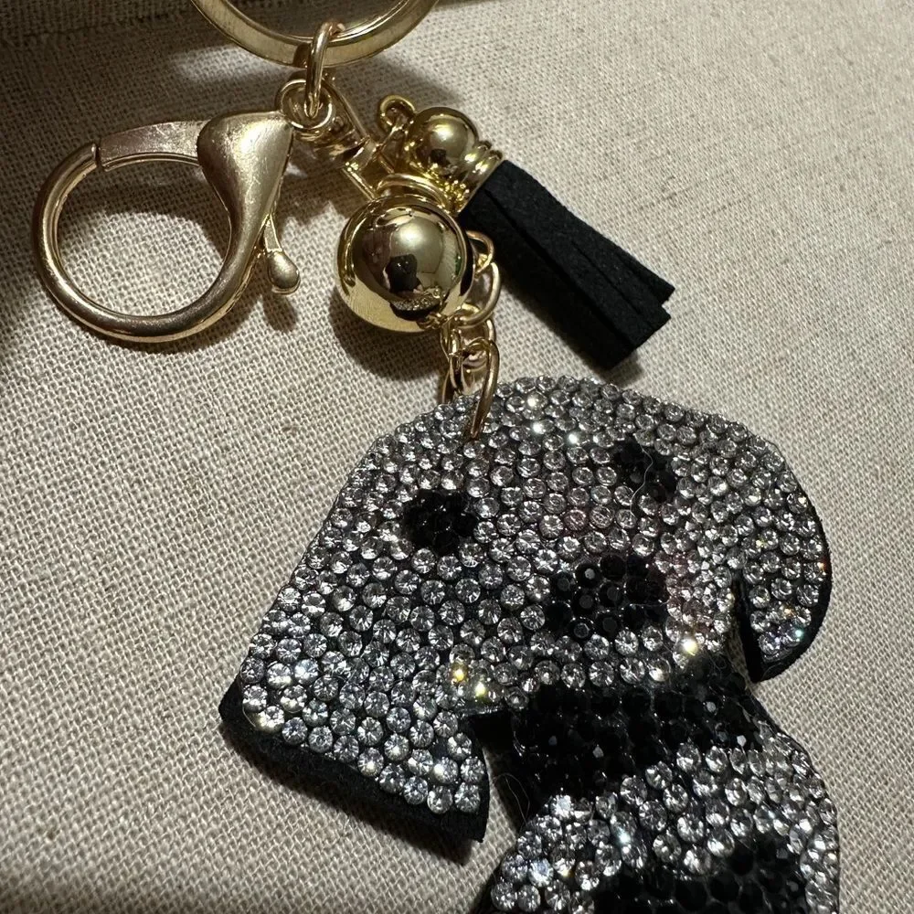 Sparkling Rhinestone Dog Keychain – Cute & Glamorous